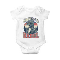 Minnesota Rebel Grumpy Loon Baby Onesie Retro Vintage Politcal Resistance