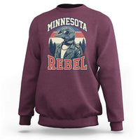 Minnesota Rebel Grumpy Loon Sweatshirt Retro Vintage Politcal Resistance