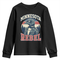 Minnesota Rebel Grumpy Loon Youth Sweatshirt Retro Vintage Politcal Resistance