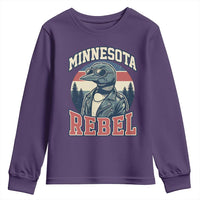 Minnesota Rebel Grumpy Loon Youth Sweatshirt Retro Vintage Politcal Resistance