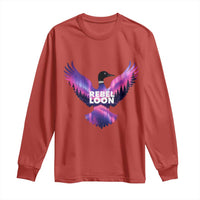 Rebel Loon Aurora Northern Lights Long Sleeve Shirt Minnesota Night Sky Politcal Resistance