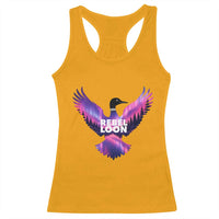 Rebel Loon Aurora Northern Lights Racerback Tank Top Minnesota Night Sky Politcal Resistance