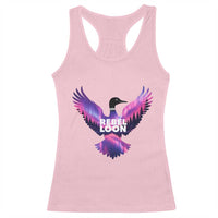 Rebel Loon Aurora Northern Lights Racerback Tank Top Minnesota Night Sky Politcal Resistance