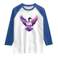 Rebel Loon Aurora Northern Lights Raglan Shirt Minnesota Night Sky Politcal Resistance