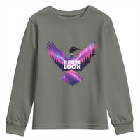 Rebel Loon Aurora Northern Lights Youth Sweatshirt Minnesota Night Sky Politcal Resistance