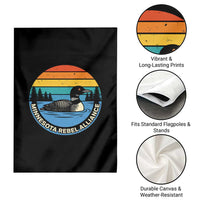 Minnesota Rebel Alliance Vintage Retro Sunset Loon Garden Flag