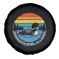 Minnesota Rebel Alliance Vintage Retro Sunset Loon Spare Tire Cover