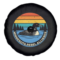 Minnesota Rebel Alliance Vintage Retro Sunset Loon Spare Tire Cover