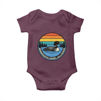 Minnesota Rebel Alliance Vintage Retro Sunset Loon Baby Onesie