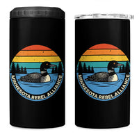 Minnesota Rebel Alliance Vintage Retro Sunset Loon 4 in 1 Can Cooler Tumbler