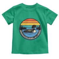 Minnesota Rebel Alliance Vintage Retro Sunset Loon Toddler T Shirt