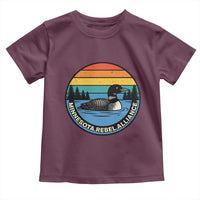 Minnesota Rebel Alliance Vintage Retro Sunset Loon Toddler T Shirt