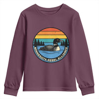 Minnesota Rebel Alliance Vintage Retro Sunset Loon Youth Sweatshirt