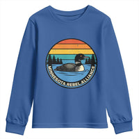 Minnesota Rebel Alliance Vintage Retro Sunset Loon Youth Sweatshirt