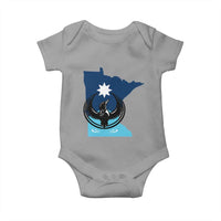 Minnesota Loon Rising Baby Onesie Star Emblem MN State Flag Pride