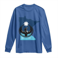 Minnesota Loon Rising Long Sleeve Shirt Star Emblem MN State Flag Pride