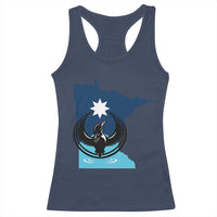 Minnesota Loon Rising Racerback Tank Top Star Emblem MN State Flag Pride