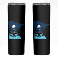 Minnesota Loon Rising Skinny Tumbler Star Emblem MN State Flag Pride