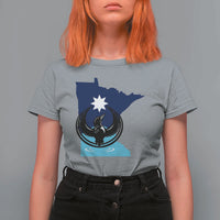 Minnesota Loon Rising T Shirt For Women Star Emblem MN State Flag Pride