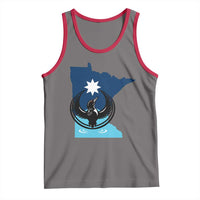 Minnesota Loon Rising Tank Top Star Emblem MN State Flag Pride