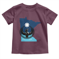 Minnesota Loon Rising Toddler T Shirt Star Emblem MN State Flag Pride