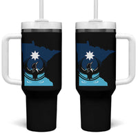 Minnesota Loon Rising Tumbler With Handle Star Emblem MN State Flag Pride