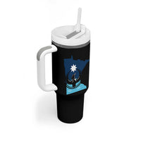 Minnesota Loon Rising Tumbler With Handle Star Emblem MN State Flag Pride