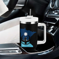 Minnesota Loon Rising Tumbler With Handle Star Emblem MN State Flag Pride