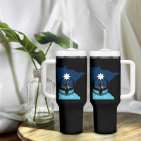 Minnesota Loon Rising Tumbler With Handle Star Emblem MN State Flag Pride
