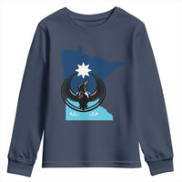 Minnesota Loon Rising Youth Sweatshirt Star Emblem MN State Flag Pride