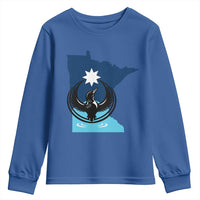 Minnesota Loon Rising Youth Sweatshirt Star Emblem MN State Flag Pride