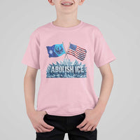 Abolish Ice Minnesota American Flag T Shirt For Kid MN Rebel Loon Resistance Protest