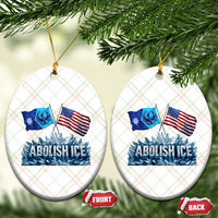 Abolish Ice Minnesota American Flag Ceramic Ornament MN Rebel Loon Resistance Protest