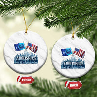 Abolish Ice Minnesota American Flag Ceramic Ornament MN Rebel Loon Resistance Protest