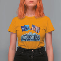 Abolish Ice Minnesota American Flag T Shirt For Women MN Rebel Loon Resistance Protest
