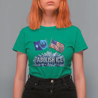 Abolish Ice Minnesota American Flag T Shirt For Women MN Rebel Loon Resistance Protest
