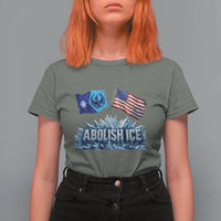 Abolish Ice Minnesota American Flag T Shirt For Women MN Rebel Loon Resistance Protest