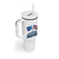 Abolish Ice Minnesota American Flag Tumbler With Handle MN Rebel Loon Resistance Protest
