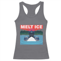 Melt Ice Red Eye Laser Loon Racerback Tank Top Political Resistance Minnesota Protest