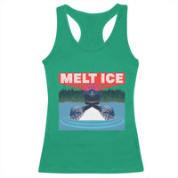 Melt Ice Red Eye Laser Loon Racerback Tank Top Political Resistance Minnesota Protest