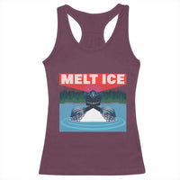 Melt Ice Red Eye Laser Loon Racerback Tank Top Political Resistance Minnesota Protest