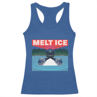 Melt Ice Red Eye Laser Loon Racerback Tank Top Political Resistance Minnesota Protest