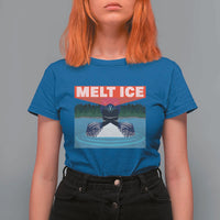 Melt Ice Red Eye Laser Loon T Shirt For Women Political Resistance Minnesota Protest