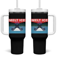 Melt Ice Red Eye Laser Loon Tumbler With Handle Political Resistance Minnesota Protest