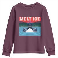 Melt Ice Red Eye Laser Loon Youth Sweatshirt Political Resistance Minnesota Protest