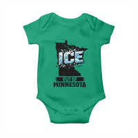 Ice Out of Minnesota Baby Onesie MN State Map Abolish Ice Protest