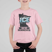 Ice Out of Minnesota T Shirt For Kid MN State Map Abolish Ice Protest