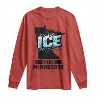 Ice Out of Minnesota Long Sleeve Shirt MN State Map Abolish Ice Protest