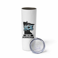 Ice Out of Minnesota Skinny Tumbler MN State Map Abolish Ice Protest