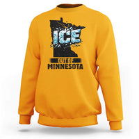 Ice Out of Minnesota Sweatshirt MN State Map Abolish Ice Protest